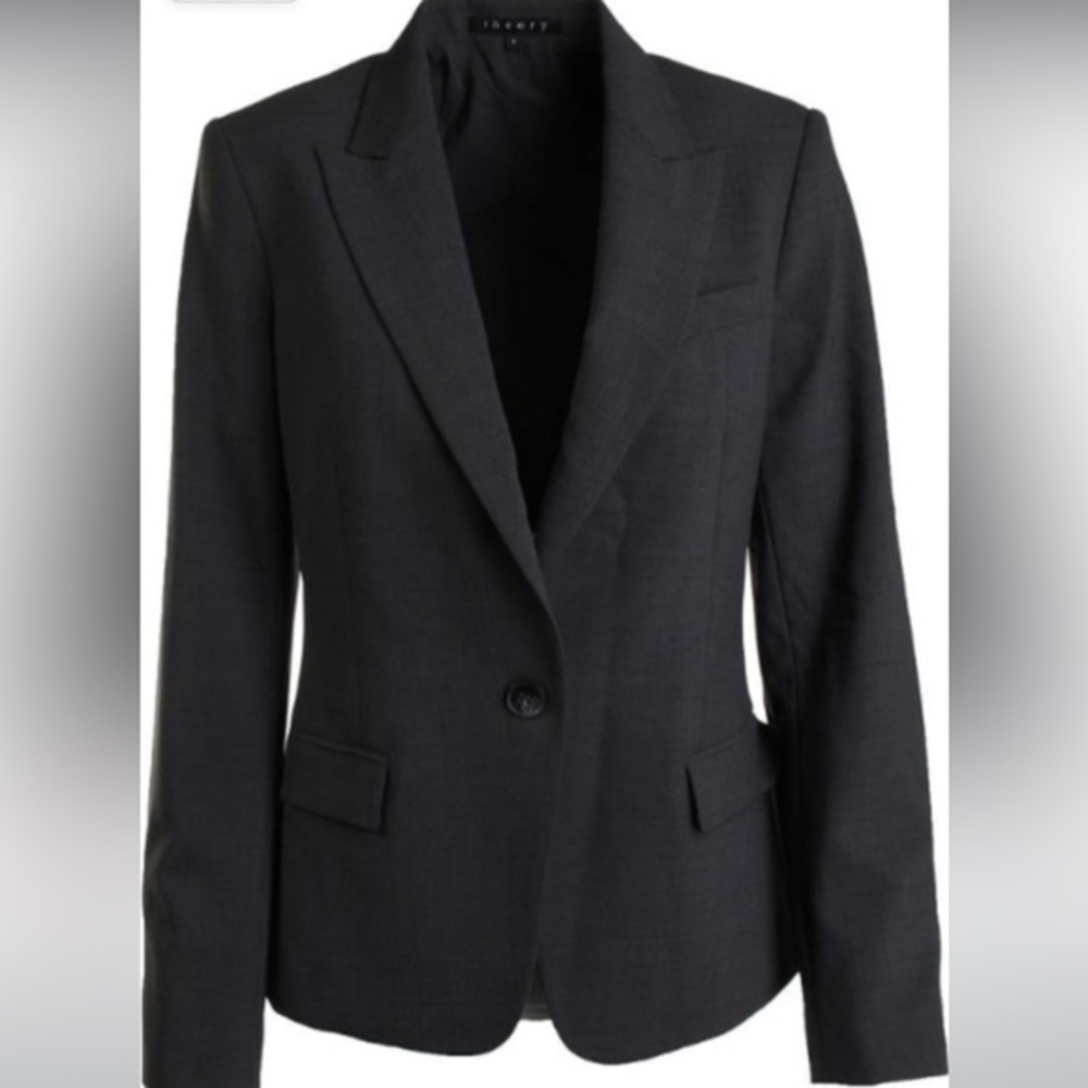 Theory blazer, charcoal, size 8